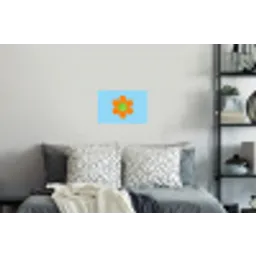 Bloem - Smiley - Kleurrijk Muursticker klein -slaapkamer