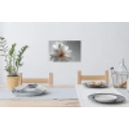 Bloem - Wit - Neutraal Muursticker klein -eettafel
