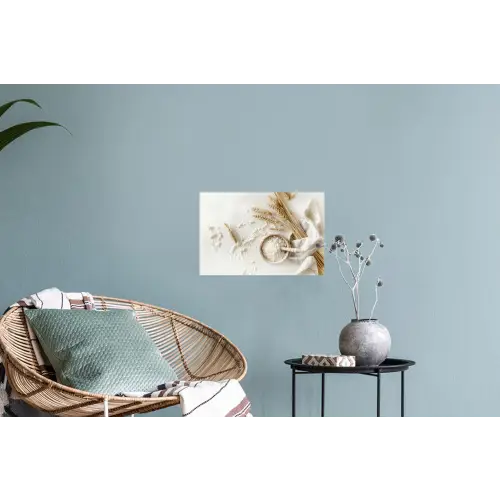 Bloem - Hout - Tarwe Muursticker klein -plant