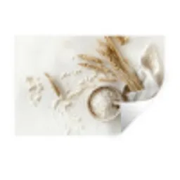 Bloem - Hout - Tarwe Muursticker klein -3d