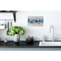 Bloemen - Blauw - Abstract Muursticker klein -keuken
