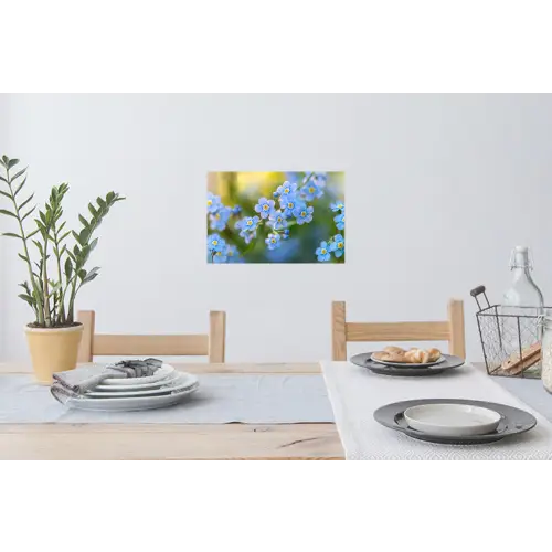 Bloemetjes - Blauw - Vergeet mij nietjes Muursticker klein -eettafel
