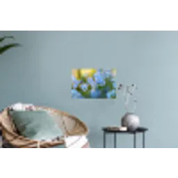 Bloemetjes - Blauw - Vergeet mij nietjes Muursticker klein -plant