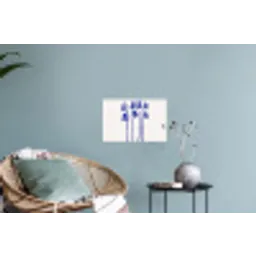 Bloemen - Blauw - Lijnen - Bloemblaadjes Muursticker klein -plant