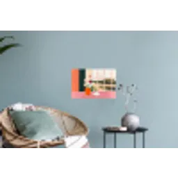 Bloemen - Koffie - Raam Muursticker klein -plant