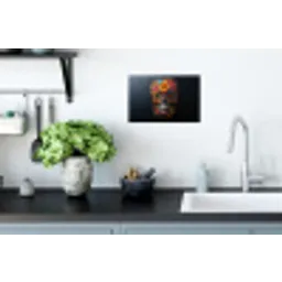 Bloemen - Kleurrijk - Schedel Muursticker klein -keuken