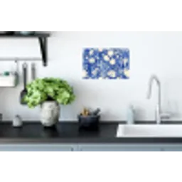 Bloemen - Delfts Blauw - Patroon - Tulp Muursticker klein -keuken