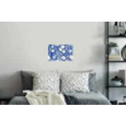 Bloemen - Delfts Blauw - Patroon - Tulp Muursticker klein -slaapkamer
