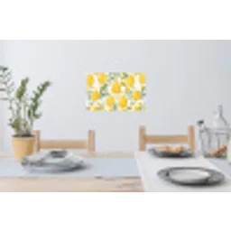 Bloemen - Paaseieren - Geel Muursticker klein -eettafel