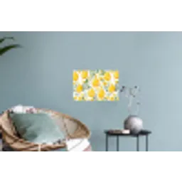 Bloemen - Paaseieren - Geel Muursticker klein -plant