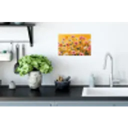Bloemen - Veld - Geel Muursticker klein -keuken