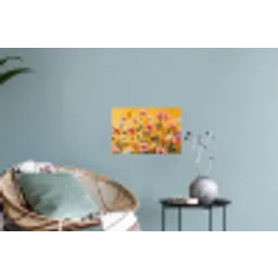Bloemen - Veld - Geel Muursticker klein -plant