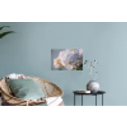 Bloemen - Lichtblauw - Wazig - Trosje Muursticker klein -plant