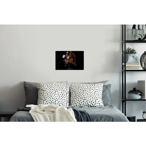 Bloemen - Vrolijk - Vaas Muursticker klein -slaapkamer