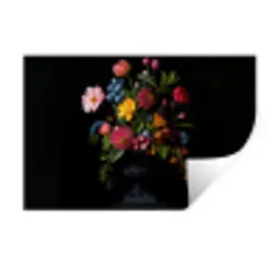 Bloemen - Vrolijk - Vaas Muursticker klein -3d
