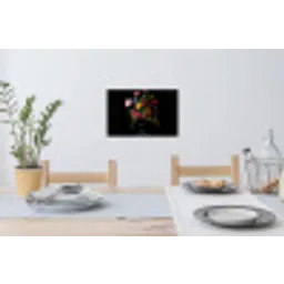 Bloemen - Vrolijk - Vaas Muursticker klein -eettafel