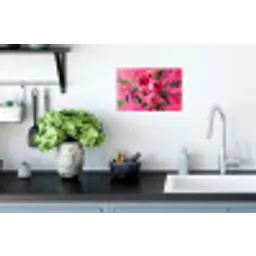 Bloemen - Verf - Roze Muursticker klein -keuken