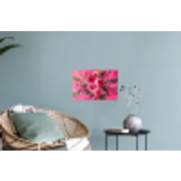 Bloemen - Verf - Roze Muursticker klein -plant
