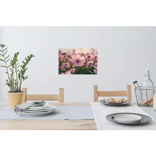Bloemen - Paars - Wazig Muursticker klein -eettafel