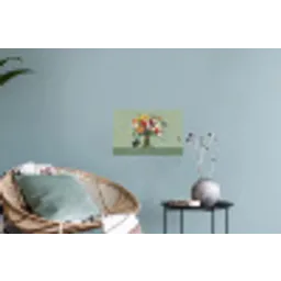 Bloemen - Vaas - Kaartje Muursticker klein -plant