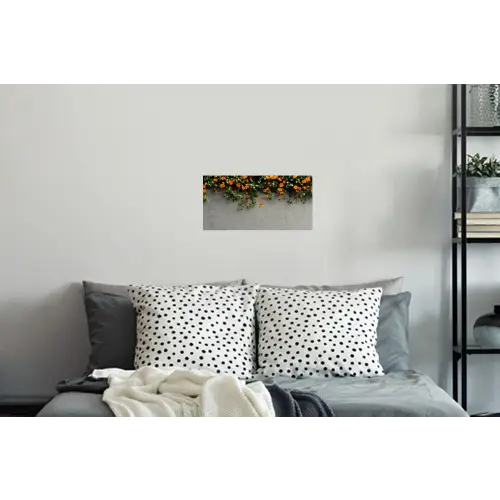 Bloemen - Muur - Oranje Muursticker klein -slaapkamer