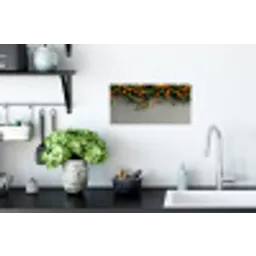 Bloemen - Muur - Oranje Muursticker klein -keuken
