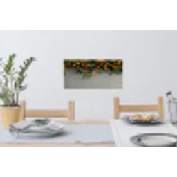 Bloemen - Muur - Oranje Muursticker klein -eettafel