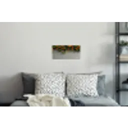 Bloemen - Muur - Oranje Muursticker klein -slaapkamer