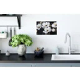 Bloemen - Wit - Abstract Muursticker klein -keuken