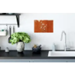 Bloemen - Wit - Subtiel - Roestkleur Muursticker klein -keuken
