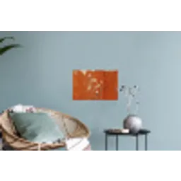 Bloemen - Wit - Subtiel - Roestkleur Muursticker klein -plant