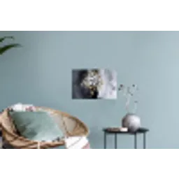 Bloemen - Wit - Vaas - Abstract Muursticker klein -plant