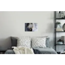 Bloemen - Wit - Vaas - Abstract Muursticker klein -slaapkamer