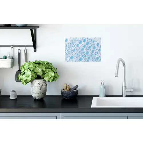 Schuim - Bubbels - Blauw Muursticker klein -keuken