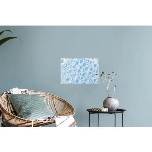 Schuim - Bubbels - Blauw Muursticker klein -plant