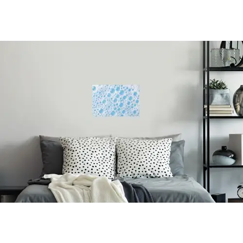 Schuim - Bubbels - Blauw Muursticker klein -slaapkamer