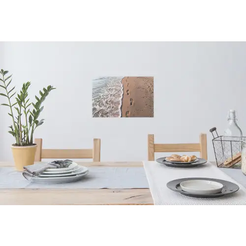Voetstappen - Vloedlijn - Zee Muursticker klein -eettafel