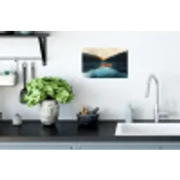 Bossen - Meer - Kano - Oranje Muursticker klein -keuken
