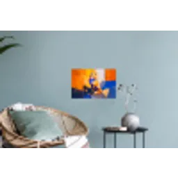 Vos - Oranje - Vormen - Abstract Muursticker klein -plant