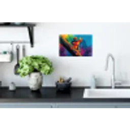 Kikker - Felgekleurd - Tak - Regenboog Muursticker klein -keuken
