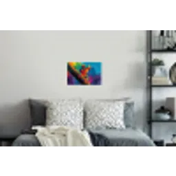 Kikker - Felgekleurd - Tak - Regenboog Muursticker klein -slaapkamer