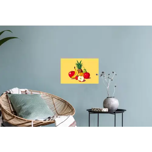 Fruit - Illustratie - Kleurrijk Muursticker klein -plant