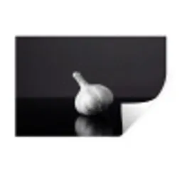Knoflook - Zwart - Wit Muursticker klein -3d