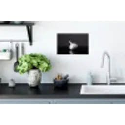 Knoflook - Zwart - Wit Muursticker klein -keuken