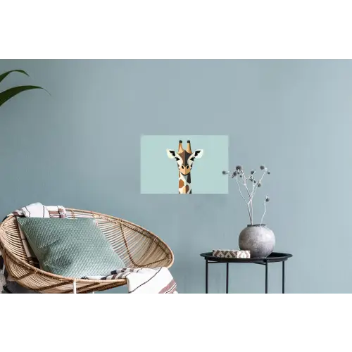 Giraffe - Illustratie - Bruin - Minimalistisch Muursticker klein -plant