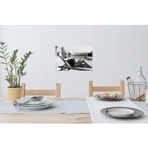 Glamour - Modern - Zwart - Wit Muursticker klein -eettafel