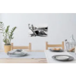 Glamour - Modern - Zwart - Wit Muursticker klein -eettafel