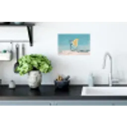 Glas - ijsblokjes - Citroen Muursticker klein -keuken