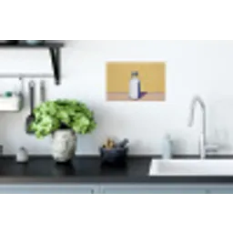 Glazen - Fles - Illustratie - Melk Muursticker klein -keuken