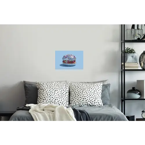 Glitters - Hamburger - Blauw Muursticker klein -slaapkamer